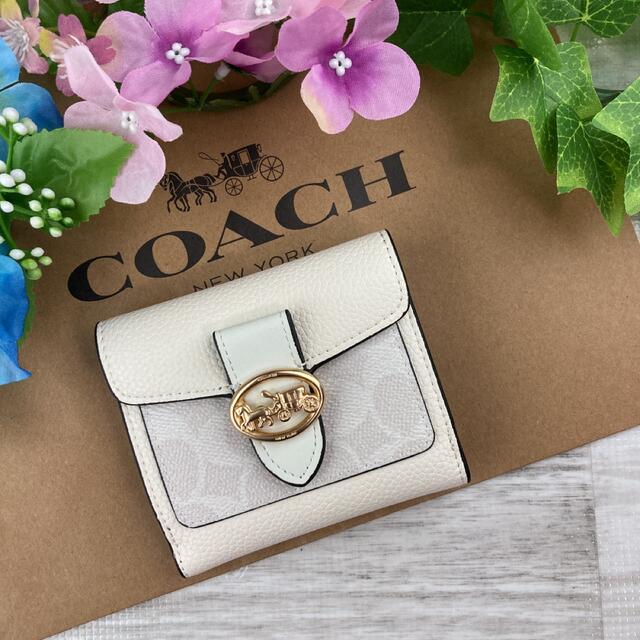 札入れ×1COACH折り畳みミニ財布☆薄紫色☆新品未使用