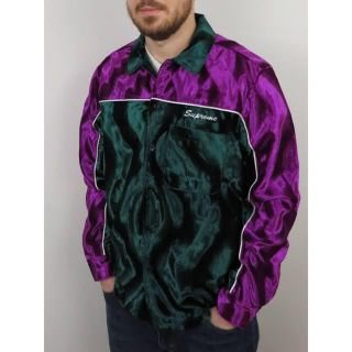 supreme シュプリーム　velvet swirl work shirt