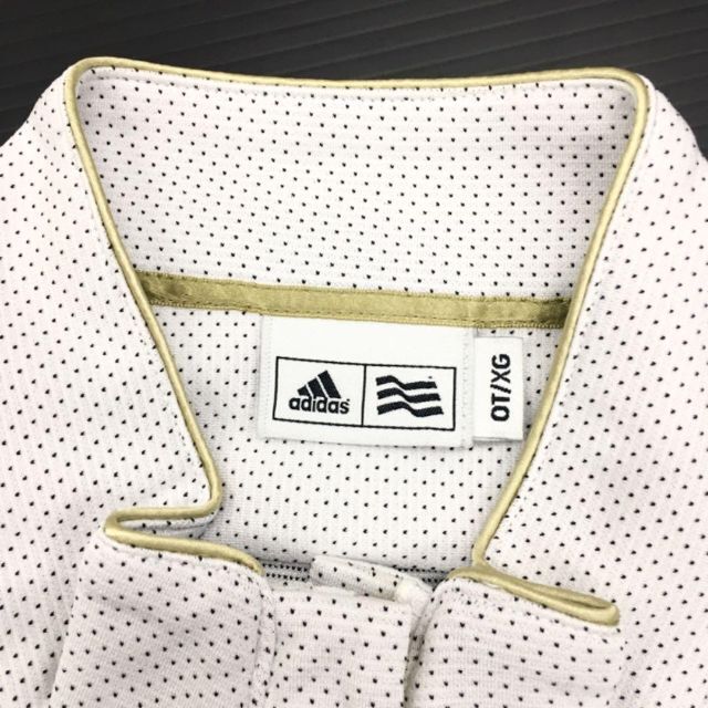 adidas ゴルフウェア 半袖ハーフジップ ドット レディース サイズO