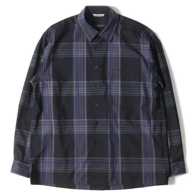 オーラリー　SUPER LIGHT WOOL CHECK SHIRTS 19aw