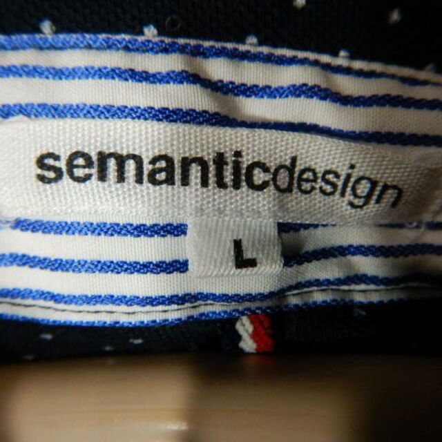 semantic design(セマンティックデザイン)の7171　セマンティック　デザイン　半袖　ドット　総柄　ポロシャツ　ボタンダウン メンズのトップス(ポロシャツ)の商品写真