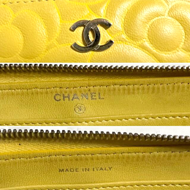 CHANEL(シャネル)の【専用】CHANEL シャネル カメリア 長財布 ラムスキン ラウンドジップ レディースのファッション小物(財布)の商品写真