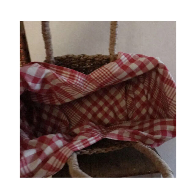 内布カバー付きかごバッグ ラフィアカバン レディースのバッグ(かごバッグ/ストローバッグ)の商品写真