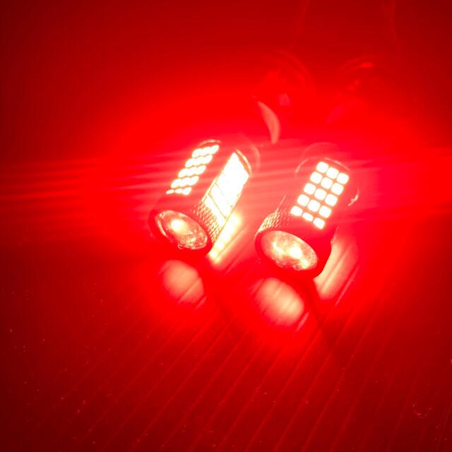 T20 LED 2835 ダブルソケット　ブレーキランプ　赤　RED 自動車/バイクの自動車(汎用パーツ)の商品写真