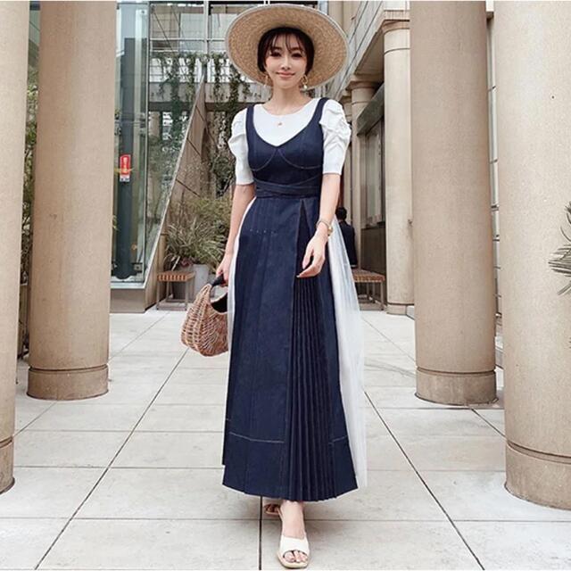 eimy istoire(エイミーイストワール)のeimy istore🌼Charme Denim Dress レディースのワンピース(ロングワンピース/マキシワンピース)の商品写真