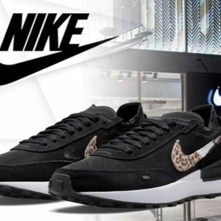 ナイキ(NIKE)のラスト✨激レア✨27✨NIKE✨WAFFLE ONE SE✨メッシュ✨黒ｘレオパ(スニーカー)