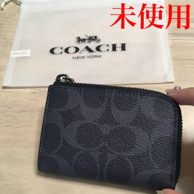 新品☆COACH(コーチ)ブラック レザー コインケース-connectedremag.com