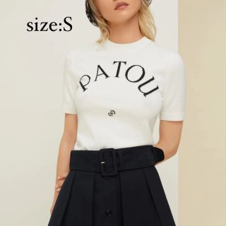 【Patou】エコフレンドリーコットンブレンド パトゥ ジャカードニット トップ