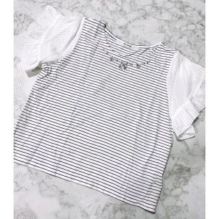 レイカズン(RayCassin)のクロップドTシャツ　袖フリル(Tシャツ(半袖/袖なし))