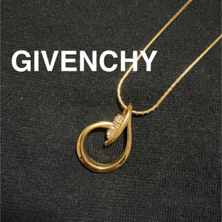 ジバンシィ(GIVENCHY)のgivenchy ラインストーンネックレス　vintage Gロゴ(ネックレス)