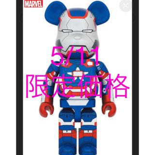 メディコムトイ(MEDICOM TOY)のBE@RBRICK IRON PATRIOT 1000％(キャラクターグッズ)