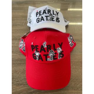 パーリーゲイツ(PEARLY GATES)の新品　パーリーゲイツ　スヌーピー　レッド＆ホワイト(その他)