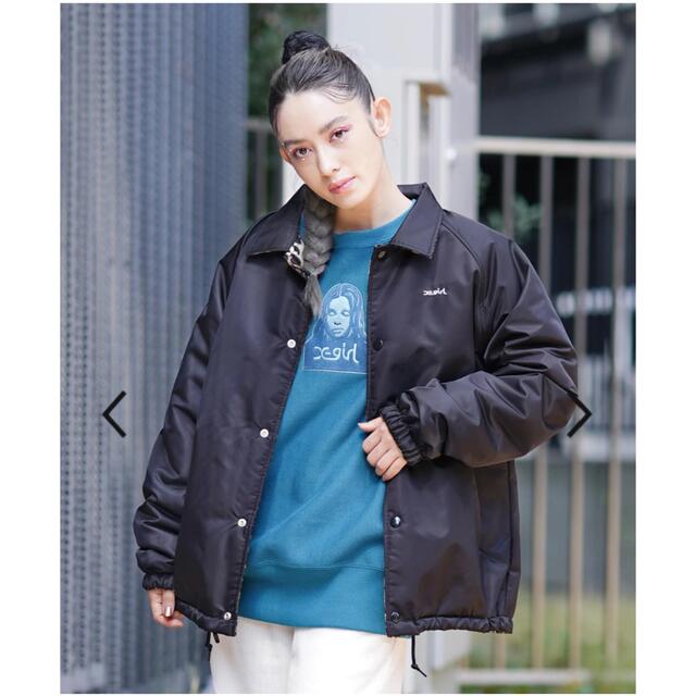 X-girl(エックスガール)のX-girl  LOGO REVERSIBLE COACH JACKET レディースのジャケット/アウター(ナイロンジャケット)の商品写真