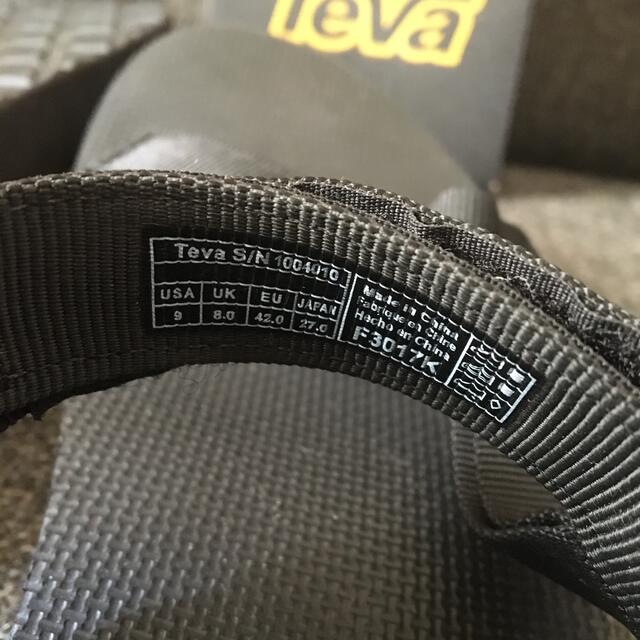 Teva(テバ)の美品　teva サンダル　黒　original universal 27.0  メンズの靴/シューズ(サンダル)の商品写真