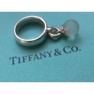 美品 TIFFANY ティファニー 丸玉天然石リング シルバー
