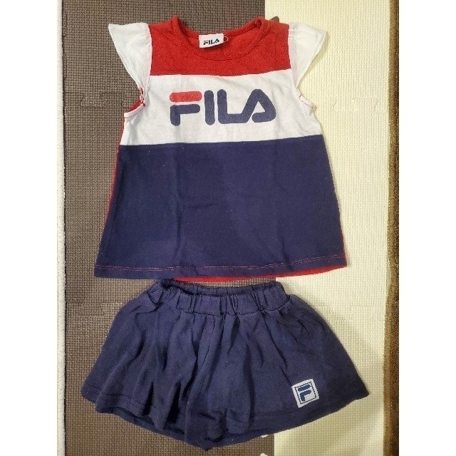 FILA(フィラ)のFILA　Tシャツ　 ショートパンツ　セット キッズ/ベビー/マタニティのキッズ服女の子用(90cm~)(Tシャツ/カットソー)の商品写真