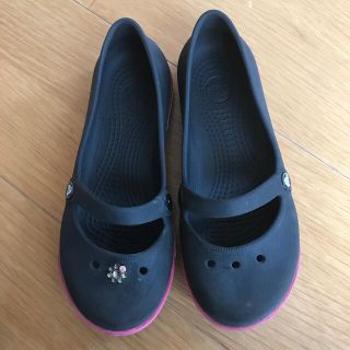 クロックス(crocs)のクロックス、サンダル、パンプス、Ｃ１３、バレエシューズ、黒、ブラック、１９㎝(サンダル)