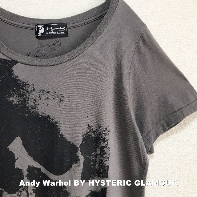 HYSTERIC GLAMOUR(ヒステリックグラマー)の【HYSTERIC GLAMOUR】アンディウォーホル ロング スカル Tシャツ レディースのトップス(Tシャツ(半袖/袖なし))の商品写真