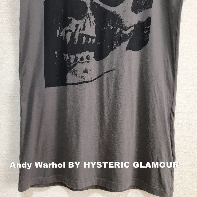 HYSTERIC GLAMOUR(ヒステリックグラマー)の【HYSTERIC GLAMOUR】アンディウォーホル ロング スカル Tシャツ レディースのトップス(Tシャツ(半袖/袖なし))の商品写真