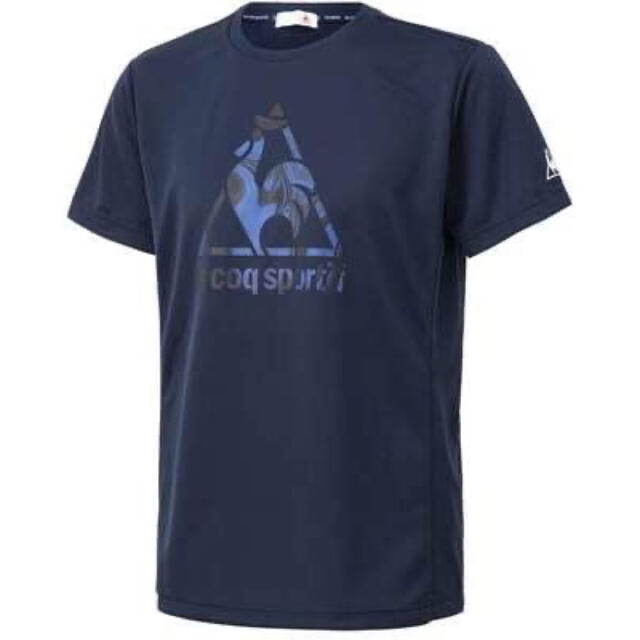 le coq sportif(ルコックスポルティフ)のルコックスポルティフ テニスウェア 半袖Tシャツ紺QTMQJA10 メンズM新品 スポーツ/アウトドアのテニス(ウェア)の商品写真