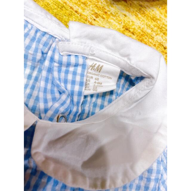 H&H(エイチアンドエイチ)の未使用 H&M ワンピース ギンガムチェック キッズ/ベビー/マタニティのベビー服(~85cm)(ワンピース)の商品写真