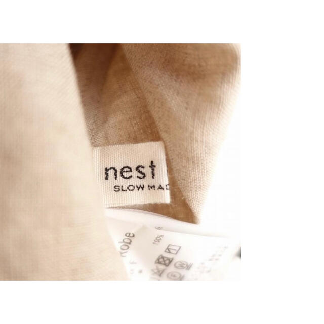 nest Robe(ネストローブ)のネストローブ nest Robe リネンショートスモックブラウス レディースのトップス(シャツ/ブラウス(長袖/七分))の商品写真
