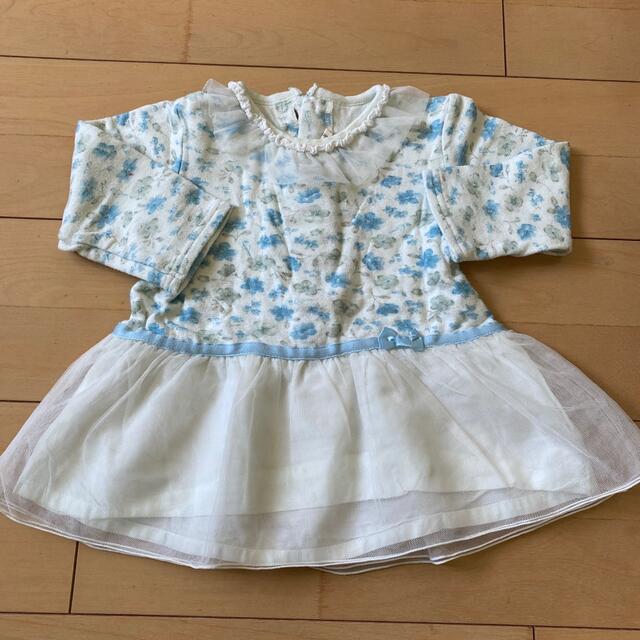 Catherine Cottage(キャサリンコテージ)の水色トップスとスパッツのセット　90 キッズ/ベビー/マタニティのキッズ服女の子用(90cm~)(Tシャツ/カットソー)の商品写真