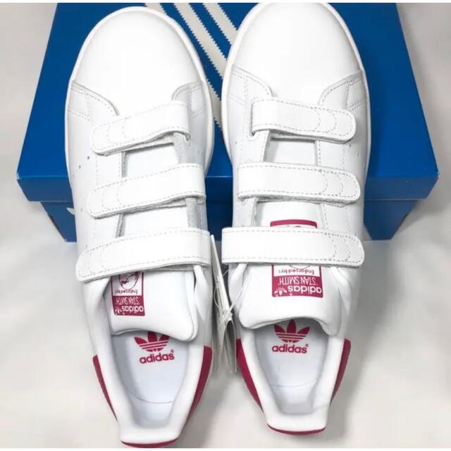 adidas(アディダス)の【新品】アディダス スタンスミス ベルクロ スニーカー ピンク 22.0 レディースの靴/シューズ(スニーカー)の商品写真