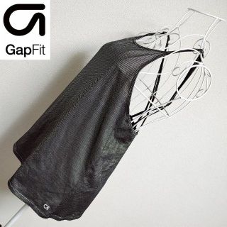 ギャップ(GAP)のGap Fit★M 黒 シルバー ラメ★バッククロス 背中みせ 背中あき キャミ(キャミソール)