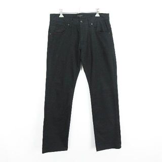 メンズメルローズ(MEN'S MELROSE)のメンズメルローズ パンツ ボトムス ストレート ツイル ストレッチ 3 ブラック(スラックス)