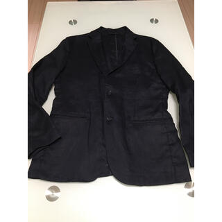 ムジルシリョウヒン(MUJI (無印良品))の無印良品　テーラードジャケット　リネン　麻100% 濃紺　フォーマル　春夏(テーラードジャケット)