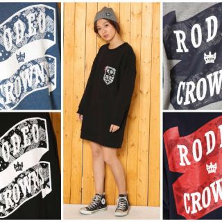 ロデオクラウンズ(RODEO CROWNS)のリボンロゴBYワンピース(ひざ丈ワンピース)