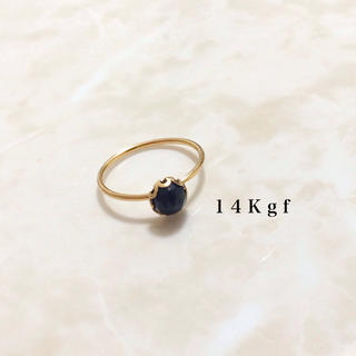 14Kgf天然石リング＊ブラックオニキス(リング(指輪))