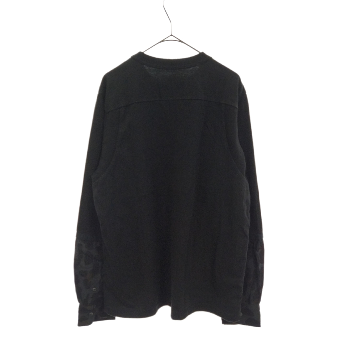 sacai(サカイ)のSacai サカイ 22SS Leopard Print L/S T-Shirt レオパードプリント ロングスリーブカットソー ロンT ブラック 22-02797M メンズのトップス(Tシャツ/カットソー(七分/長袖))の商品写真