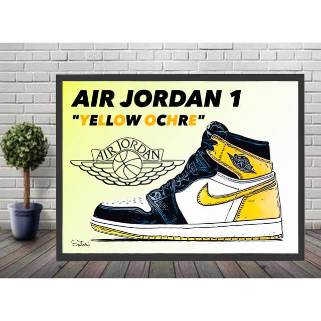 AIR JORDAN 1 YELLOWOCHRE コミックシューズポスター 1枚の通販 by ブロッコリーのComicShoes