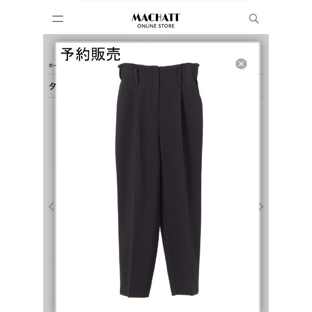 machatt マチャット タックテーパードパンツ machatt マチャット タックテーパードパンツ