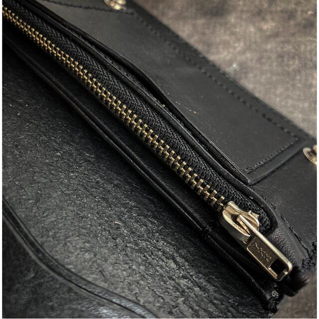 ◼︎漆黒のトラッカーウォレット　バイカーウォレット　チェーン メンズのファッション小物(長財布)の商品写真