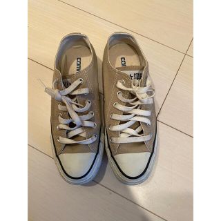 コンバース(CONVERSE)のコンバース　オールスター　CONVERSE  ベージュ　24.0センチ(スニーカー)