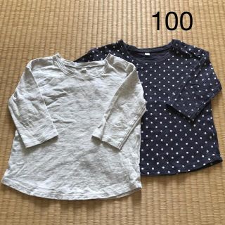 ムジルシリョウヒン(MUJI (無印良品))の無印良品　七分袖Ｔシャツ　100 ２枚セット(Tシャツ/カットソー)