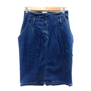 マウジー(moussy)のマウジー moussy Denim タイトスカート ひざ丈 1 青 ブルー(ひざ丈スカート)