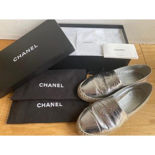 シャネル(CHANEL)の☆ K様専用☆CHANEL  エスパドリーユ　シルバー(サンダル)