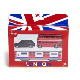 【新品未使用】ハムリーズ限定　ロンドントリオ　ロンドンバスセット(ミニカー)