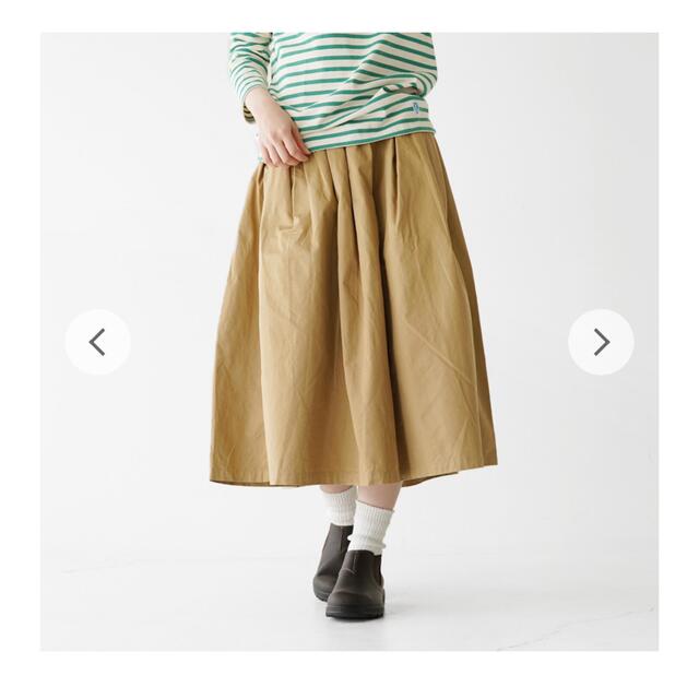 grandma mama daughter  チノ　プリーツ　スカート レディースのスカート(ロングスカート)の商品写真