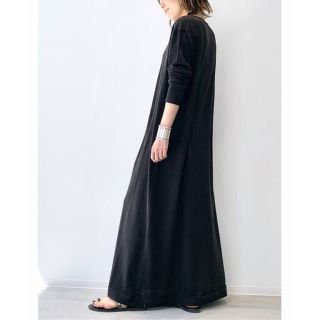 ドゥーズィエムクラス 19AW Rib slit ワンピース リブ ロング 紺