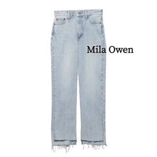 ミラオーウェン(Mila Owen)のMila Owen 裾段差スリットデニムパンツ(デニム/ジーンズ)