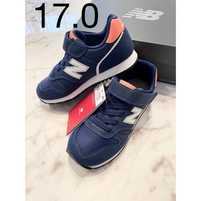 New Balance(ニューバランス)の17.0 新品　ニューバランス　スニーカー　373 デニム　ネイビー　キッズ キッズ/ベビー/マタニティのキッズ靴/シューズ(15cm~)(スニーカー)の商品写真