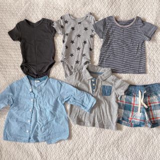 ベビーギャップ(babyGAP)の【値下げ】まとめ売りベビー60-70 H&M GAP ノーブランド韓国服 男児(Ｔシャツ)