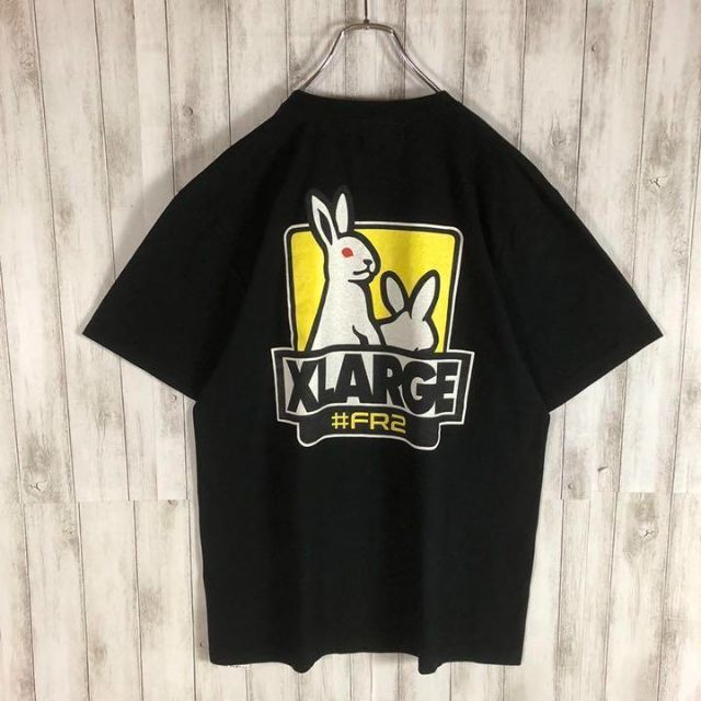 【超希少カラー】FR2 XLARGE コラボ バックプリント Tシャツ デカロゴ