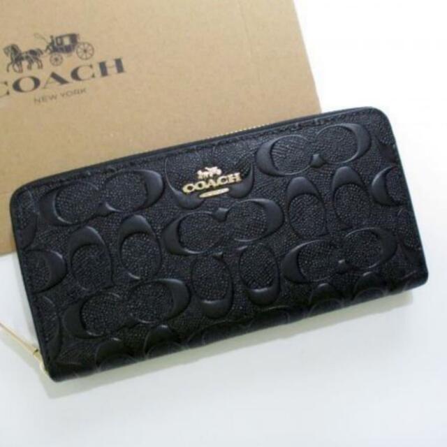 国内外の人気! 新品 COACH コーチ メンズ ブラック シグネチャー