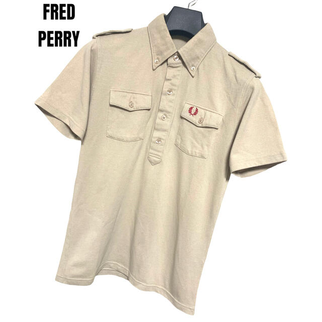匿名発送　美品　FRED PERRY フレッドペリー　ポロシャツ　ロゴ刺繍　M